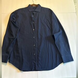 Bugatachi men’s shaped fit navy large shirt